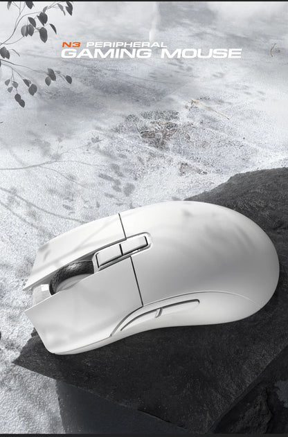 Motospeed Darmoshark N3 Pro Bluetooth brezžična gaming miška, dvojni 8K, tri-mode, polnilna, PAW3395, 64g, ergonomska miška za gamerje