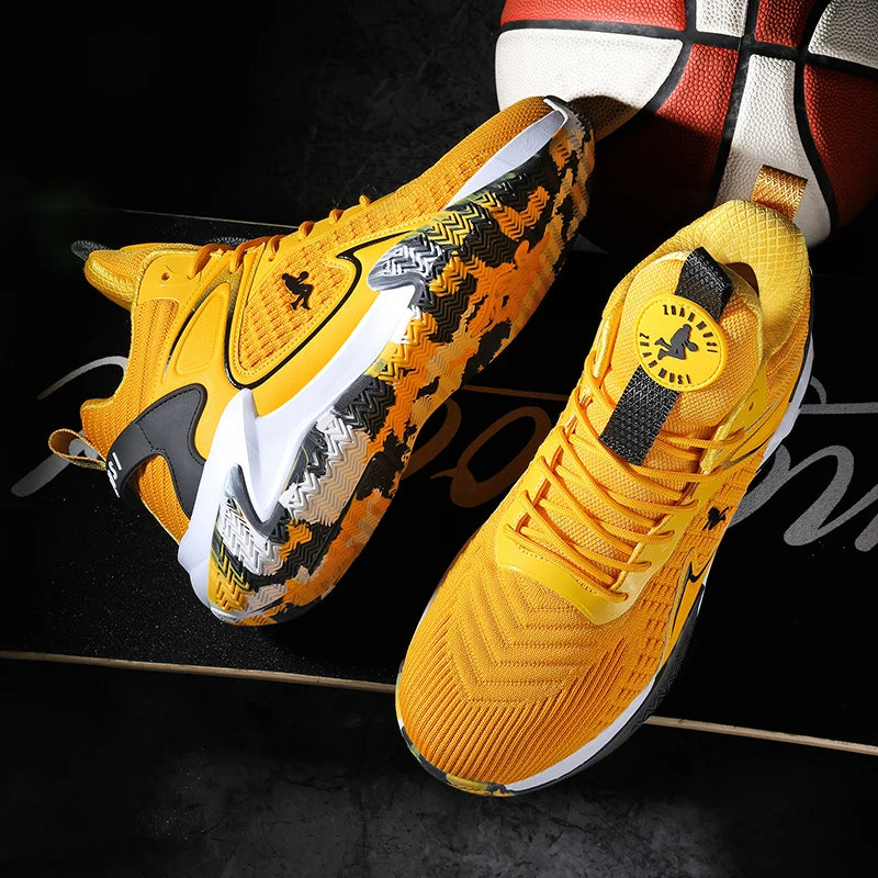 Chaussures de basket-ball pour hommes, respirantes, avec amorti, antidérapantes, résistantes à l'usure, chaussures de course, chaussures de sport pour la salle de sport, baskets de basket-ball pour hommes.