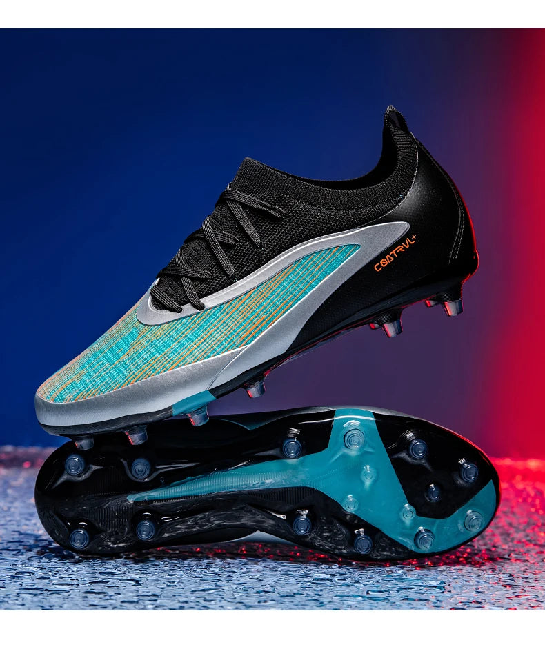 New Men Football Boots Outdoor Cleats Breathable Adult Non Slip Soccer Shoes Sport Long Spikes Training Boys Match Comfortable
