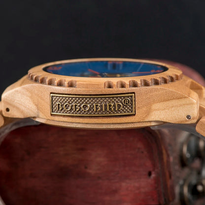 BOBO BIRD Wood Mechanical Watch Men Relogio Masculino Big Mens Watches Top Brand Luxury Timepieces erkek kol saati Dropshipping