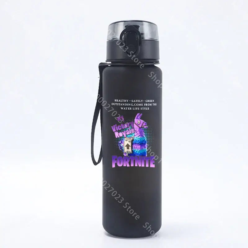 650ML Fortnite Sports Water Bottle Kawaii Motivational Leak Proof Portable Reusable Cups Outdoor Travel Gym Jugs New Cute Gifts