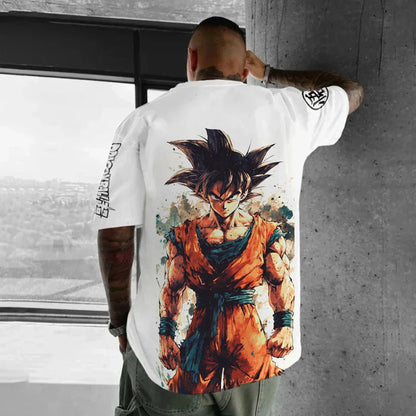 Dragon Ball japán anime-mintás férfi póló, Majin Buu, fiúknak és gyerekeknek, Harajuku, rövid ujjú, Goku póló, nyári ruházat