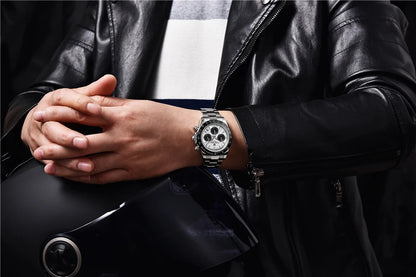 PAGANI DESIGN V2 40MM Quadrante meteorite Orologio da uomo al quarzo Cronografo retro in zaffiro Orologio impermeabile da uomo Reloj0 hombr