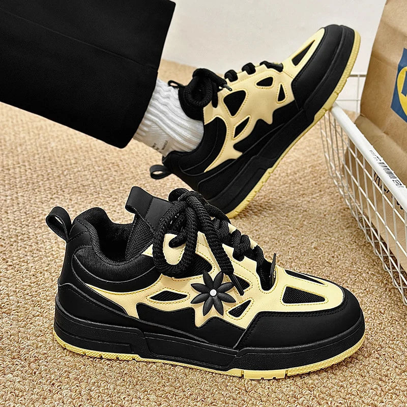 Zapatillas de moda para hombre, estilo urbano y skate, de marca de lujo, para entrenamiento, con malla transpirable, calzado casual masculino