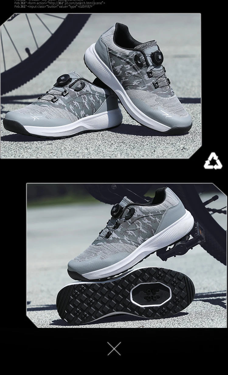 Cycling Sneakers MTB Men's Sports Dirt Bike Shoes SPD Pedal Mountain Bicycle Footwear Speed Racing Flat Off-Road Cycling Shoes