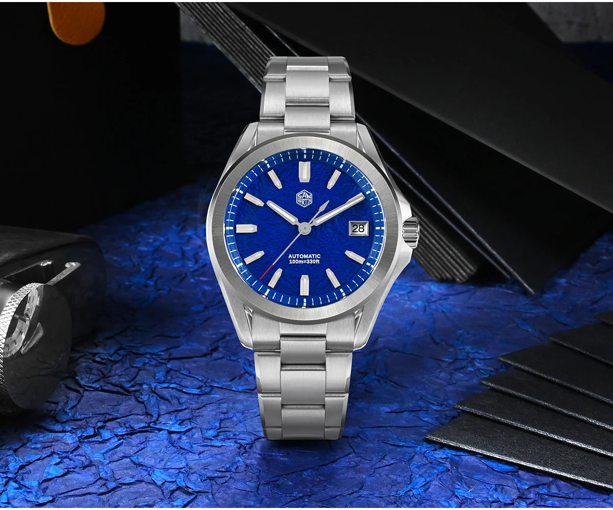 San Martin New Gada Fashion Sport Watch 39mm NH35 Automatic Mechanical Men Watches Dress Waterproof 100m Luminous SN0129
