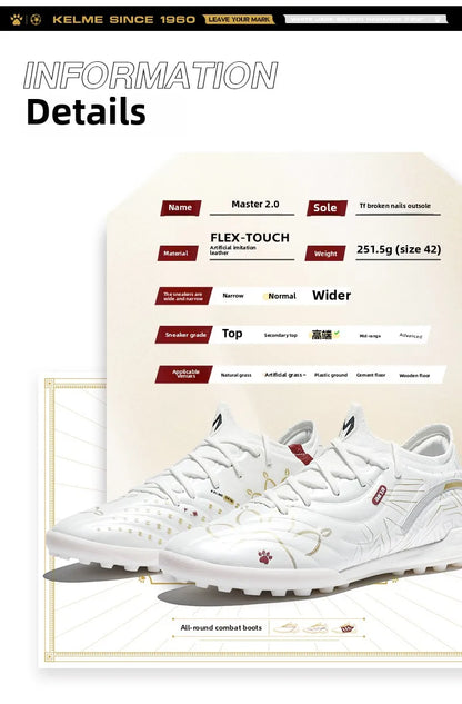 Kelme Adult Soccer Shoes Tf Shredded Spikes Professional Match Training Soccer Shoes Youth Indoor Anti-skid Shoes