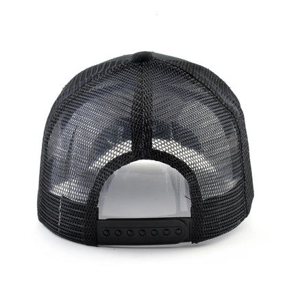 Modische Trucker-Caps mit besticktem Ziegen-Patch, Vier-Jahreszeiten-Snapback-Baseballcap für Herren und Damen, verstellbare Schirmmütze