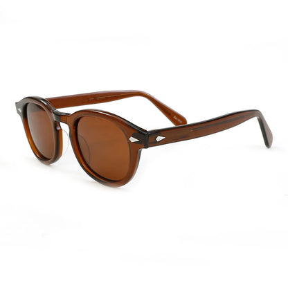 Polarized Sunglasses Men Women Johnny Depp Lemtosh Style Sun Glasses Retro Round Acetate Frame UV400 Lens Oculos