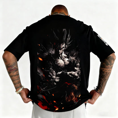 Pánske tričko s potlačou z japonského anime Dragon Ball, Majin Buu, chlapčenské, detské, Harajuku, s krátkym rukávom, detské tričko Goku, letné oblečenie