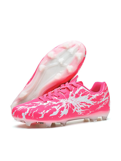 Chaussures de football pour hommes AG/FG pour terrain ferme, crampons en caoutchouc antidérapants, respirantes en PU, pour adultes, pour la pratique et la compétition de football en extérieur.