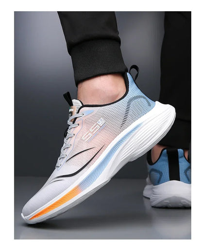 Zapatillas de maratón con suela de carbono para hombre, zapatillas deportivas informales, con amortiguación de aire, lujosas, cómodas, ligeras, para correr, calzado masculino