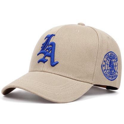 Gorra de béisbol de moda para mujer con bordado «LA Letter Side Earth»; gorra informal; gorra deportiva para hombre para actividades al aire libre; gorra para protegerse del sol; gorra de hip hop