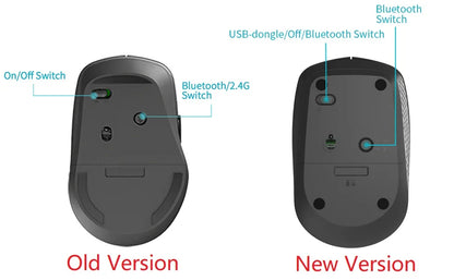 Rapoo M300G Multi-Mode 2.4G Wireless and Bluetooth 4.0/5.0 Wireless Mouse 2400DPI Ergonomic Silent Mouse for Computer PC Laptop