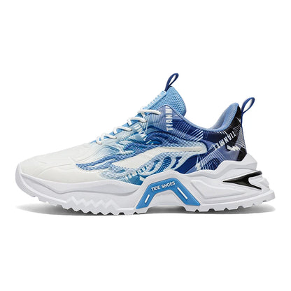 Zapatillas deportivas de hombre con cordones, versátiles, antideslizantes, de suela gruesa, cómodas e informales, para uso diario de adolescentes y running masculino