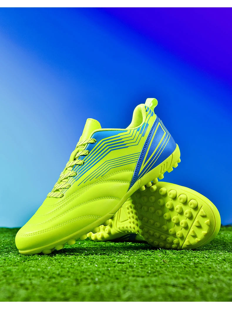 Crampons de Football unisexes pour jeunes, chaussures de Football légères TF pour les matchs d'entraînement, poignée améliorée, confort, conception Durable