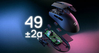 Bezdrátová herní myš Redragon M916, 49G ultralehká bezdrátová herní myš 8K DPI 2.4G s ergonomickým přirozeným úchopem